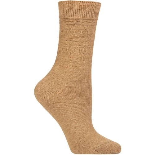 Women's 1 Pair Monument Wool and Organic Cotton Socks Straw Melange 5.5-8 Ladies - Falke - Modalova