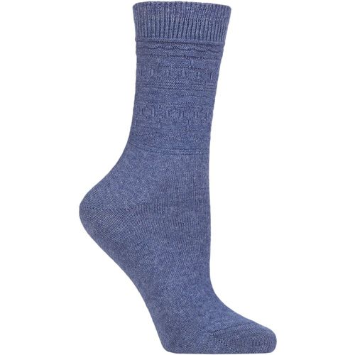 Women's 1 Pair Monument Wool and Organic Cotton Socks Ocean Melange 5.5-8 Ladies - Falke - Modalova