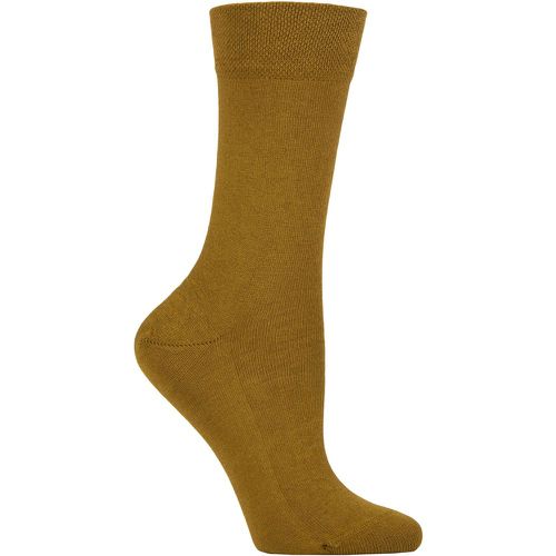 Women's 1 Pair Sensitive London Left And Right Comfort Cuff Cotton Socks Dried Herb 5.5-8 Ladies - Falke - Modalova