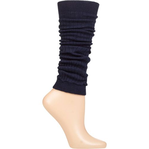 Ladies 1 Pair Falke Cross Knit Organic Cotton Leg Warmers Space One Size - SockShop - Modalova