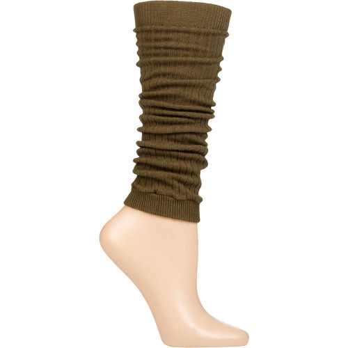 Ladies 1 Pair Falke Cross Knit Organic Cotton Leg Warmers Shire One Size - SockShop - Modalova