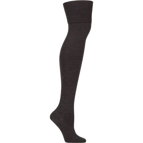 Women's 1 Pair Soft Merino Wool Over the Knee Socks Anthracite 7-8 Ladies - Falke - Modalova