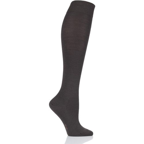 Pair Dark Soft Merino Wool Knee High Socks Ladies 5.5-6.5 Ladies - Falke - Modalova