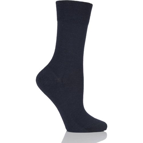 Pair Dark Navy Sensitive Berlin Merino Wool Left And Right Comfort Cuff Socks Ladies 2.5-5 Ladies - Falke - Modalova