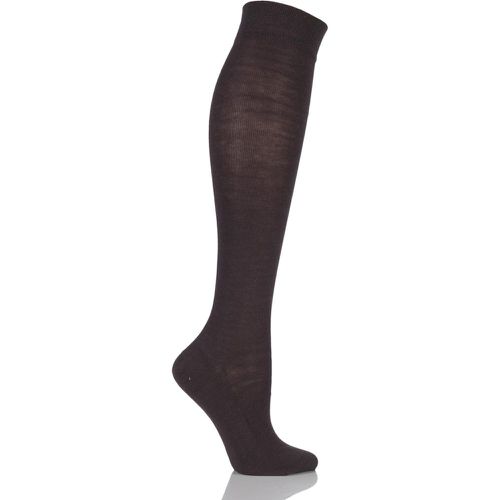 Pair Dark Sensitive London Left and Right Comfort Cuff Cotton Knee High Socks Ladies 5.5-8 Ladies - Falke - Modalova