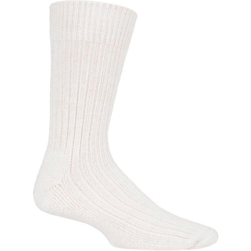 Pair Ecru of London Alpaca Ribbed Boot Socks With Cushioning Unisex 11-13 Unisex - SOCKSHOP of London - Modalova