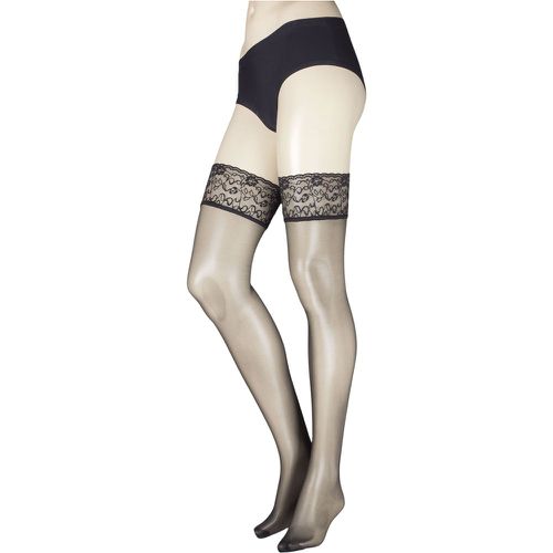 Women's 1 Pair Seidenglatt 15 Denier Lace Top Stockings 10.5-11 - Falke - Modalova