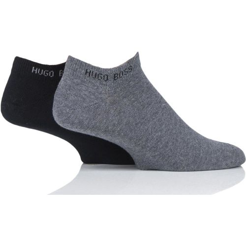 Pair Black / Grey Plain Cotton Trainer Socks Men's 8.5-11 Mens - Hugo Boss - Modalova