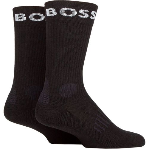 Mens 2 Pair BOSS Ribbed Cotton Sports Socks 8.5-11 Mens - Hugo Boss - Modalova