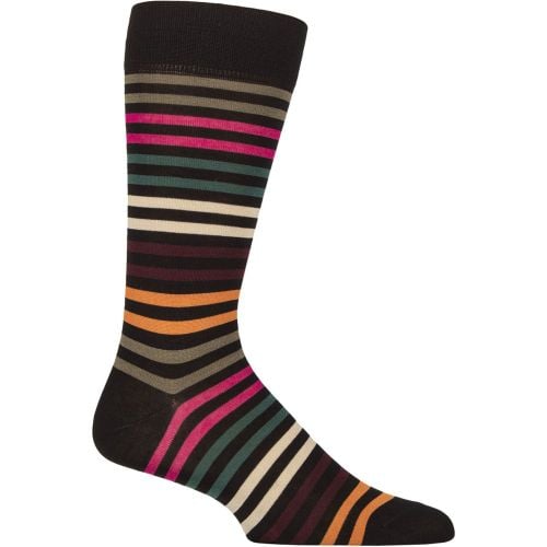 Mens 1 Pair Pantherella Kilburn Striped Cotton Lisle Socks 10-12 Mens - SockShop - Modalova