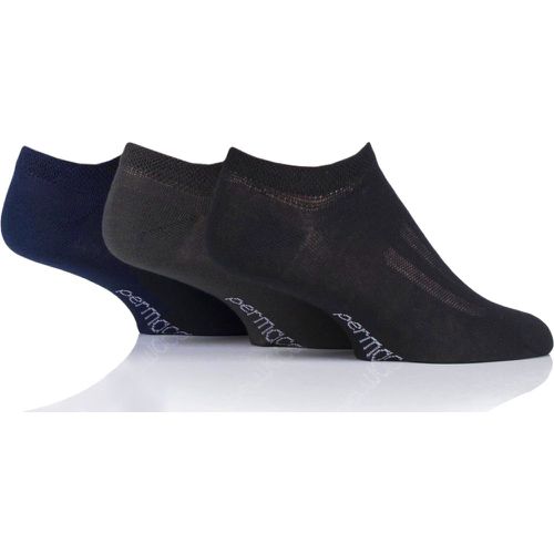 Mens and Women's 3 Pair PermaCool Evaporation Cooling Trainer Socks Black / Navy / Charcoal 12-14 Unisex - SockShop - Modalova