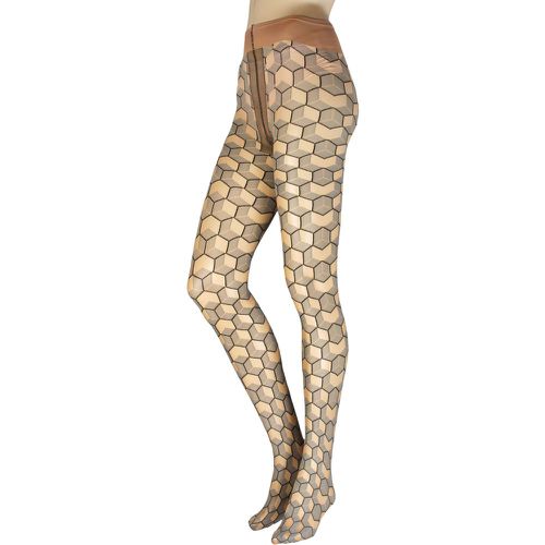 Women's 1 Pair Origan Geometric Tights Cosmetic Maxi - Trasparenze - Modalova