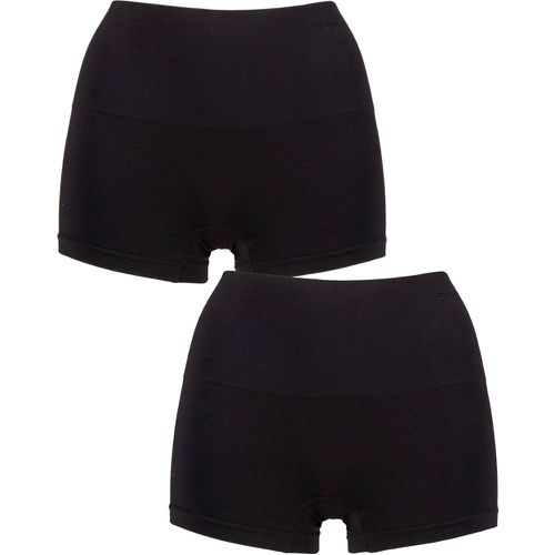 Ladies 2 Pack Seamless Smoothies Shorties Underwear UK 8-10 - Ambra - Modalova