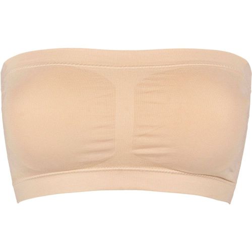 Ladies 1 Pack Bare Essentials Bandeau Bra Underwear Rose Beige UK 12-14 - Ambra - Modalova