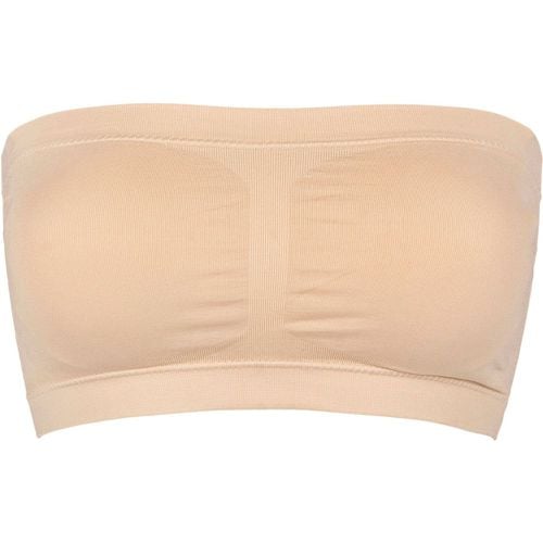 Women's 1 Pack Bare Essentials Bandeau Bra Underwear Rose Beige UK 12-14 - Ambra - Modalova