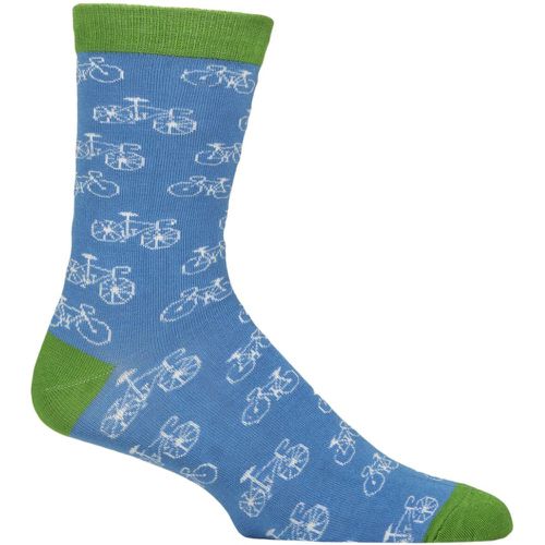 Mens and Women's 1 Pair Shared Earth Fair Trade Bicycles Bamboo Socks Bicycles UK 3-7 - SockShop - Modalova