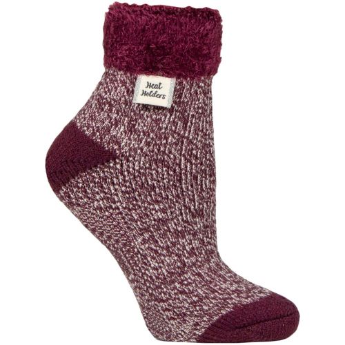 Women's 1 Pair Sleep Feather Top Socks Cabernet 4-8 - Heat Holders - Modalova