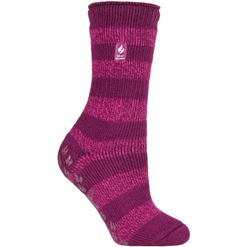 Women's 1 Pair SOCKSHOP 2.3 TOG Plain and Patterned Slipper Socks Seville Deep Fuchsia / Berry 4-8 Ladies - Heat Holders - Modalova