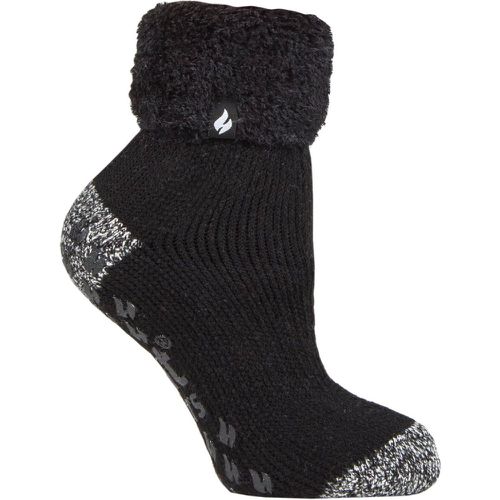 Women's 1 Pair Lounge Feather Turn Over Cuff Socks Queenstown Plain 4-8 Ladies - Heat Holders - Modalova