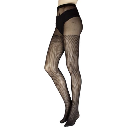 Women's 1 Pair Tuelle Chevron Tights Small / Medium - Charnos - Modalova