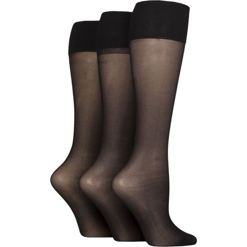 Ladies 3 Pair Charnos 15 Denier Sheer Knee Highs One Size - SockShop - Modalova