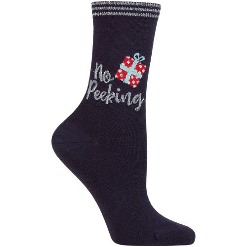 Ladies 1 Pair No Peeking Socks Navy One Size - Charnos - Modalova