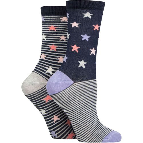 Women's 2 Pair Star and Stripe Bamboo Socks Navy One Size - Charnos - Modalova