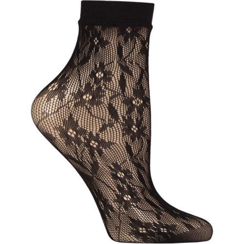 Ladies 1 Pair Charnos Floral Net Anklets One Size - SockShop - Modalova