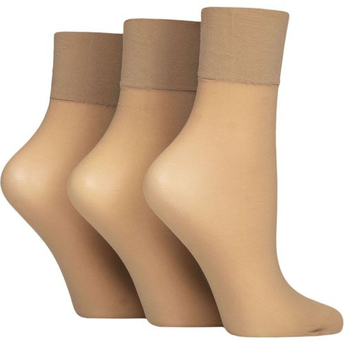 Women's 3 Pair 15 Denier Sheer Ankle Highs Champagne One Size - Charnos - Modalova