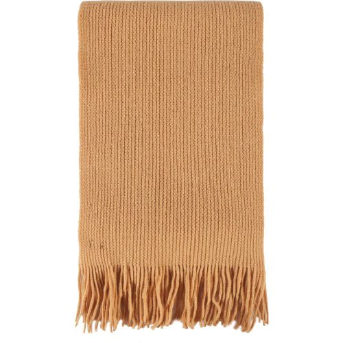 Unisex Great and British Knitwear 100% Lambswool Fringed Scarf. Made in Scotland Harvest Gold One Size - Great & British Knitwear - Modalova