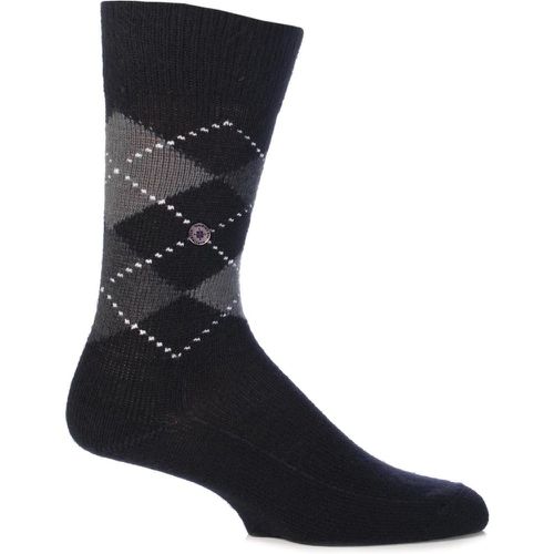 Pair / Grey Preston Extra Soft Feeling Argyle Socks Men's 11-14 Mens - Burlington - Modalova