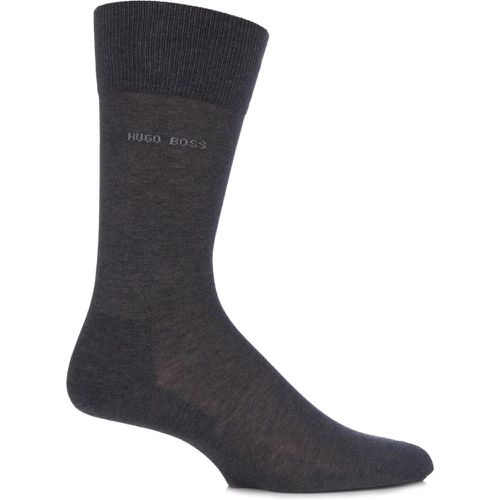 Pair Charcoal BOSS George 100% Mercerised Cotton Plain Socks Men's 7-8 Mens - Hugo Boss - Modalova