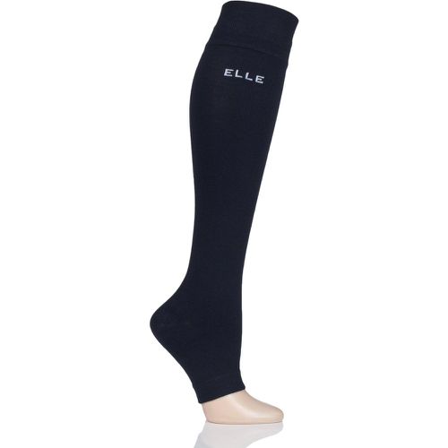 Pair Navy Milk Compression Open Toe Socks Ladies Medium - Elle - Modalova