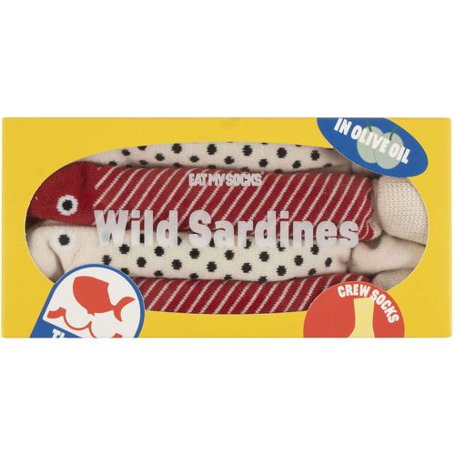 EAT MY SOCKS 1 Pair Wild Sardines Cotton Socks Sardines One Size - SockShop - Modalova