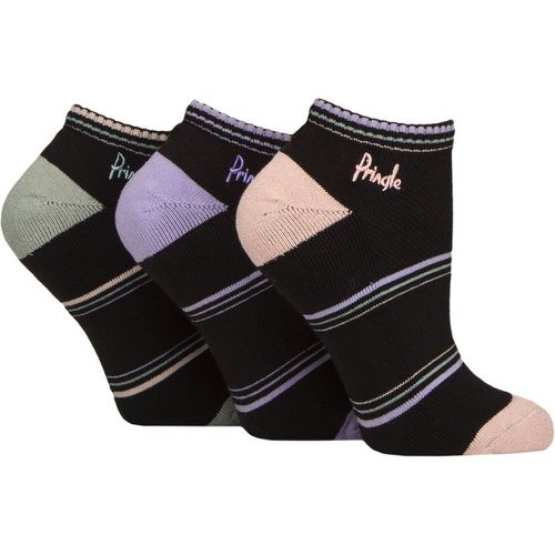 Women's 3 Pair Pringle Johanne Cushion Trainer Socks Purple / Green / Rose 4-8 Women's - SockShop - Modalova