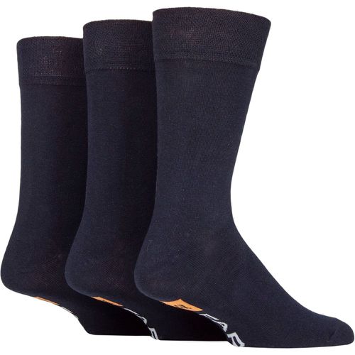Mens 3 Pair Plain Comfort Cuff Socks Navy 6-11 Mens - Farah - Modalova