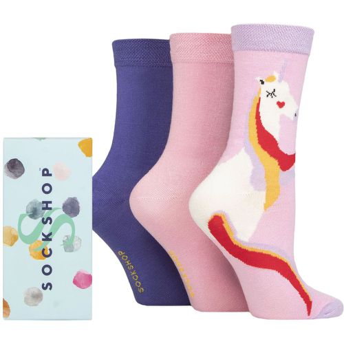 Women's 3 Pair Bamboo Bright Gift Boxed Socks I'm Horny 4-8 Ladies - SockShop - Modalova