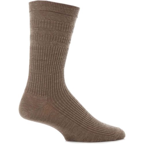 Pair Taupe Original Wool Softop Socks Men's 6-11 Mens - HJ Hall - Modalova