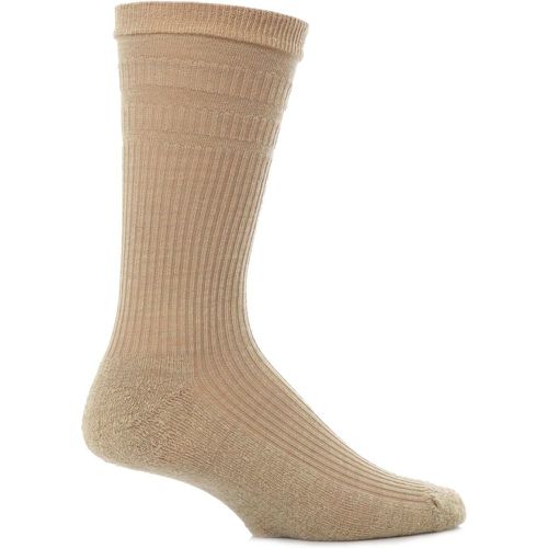 Pair Oatmeal Extra Wide Wool Softop Socks Men's 11-13 Mens - HJ Hall - Modalova