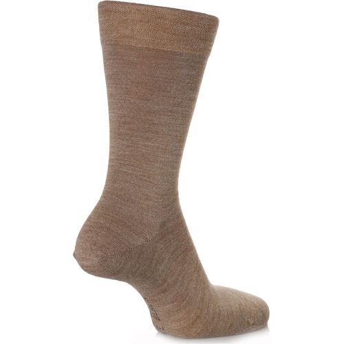 Pair Nutmeg Melange Sensitive Berlin Virgin Wool Left and Right Socks With Comfort Cuff Men's 8.5-11 Mens - Falke - Modalova