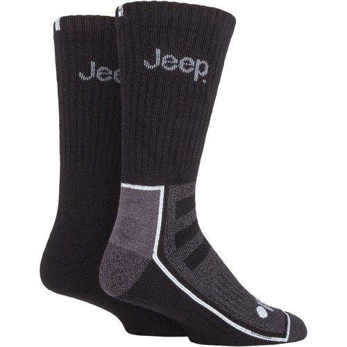 Mens 2 Pair Exclusive to SOCKSHOP Bamboo Boot Socks / Charcoal 6-11 Mens - Jeep - Modalova