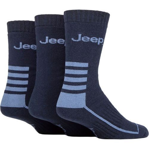 Mens 3 Pair Cotton Blend Boot Socks Navy / 6-11 Mens - Jeep - Modalova