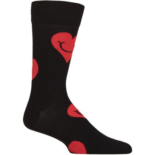 Mens and Ladies 1 Pair Happy Socks Jumbo Smiley Heart Socks 4-7 Unisex - SockShop - Modalova