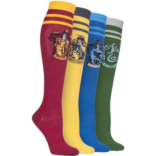 Pair Harry Potter House Badges Cotton Knee High Socks Ladies 4-8 Ladies - Film & TV Characters - Modalova