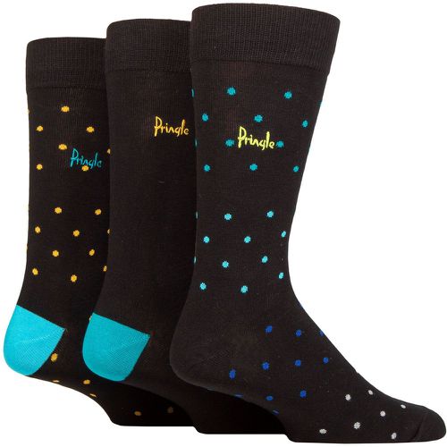 Mens 3 Pair Patterned Bamboo Socks Pin Dots 7-11 - Pringle - Modalova