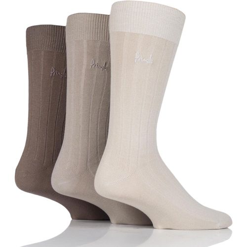 Pair Beige Laird Rib Trouser Socks Men's 7-11 Mens - Pringle - Modalova