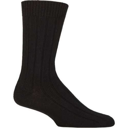 Mens 1 Pair Cashmere and Merino Wool Blend Luxury Socks Rib 7-11 - Pringle - Modalova