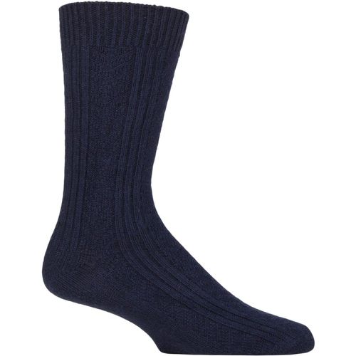 Mens 1 Pair Cashmere and Merino Wool Blend Luxury Socks Navy 7-11 - Pringle - Modalova