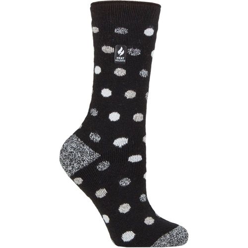 Women's 1 Pair SOCKSHOP 1.6 TOG Lite Patterned and Striped Socks Malaga Dots / White 4-8 Ladies - Heat Holders - Modalova