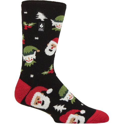 Mens 1 Pair SOCKSHOP 1.6 TOG Lite Christmas Socks Santa / Elf 6-11 - Heat Holders - Modalova